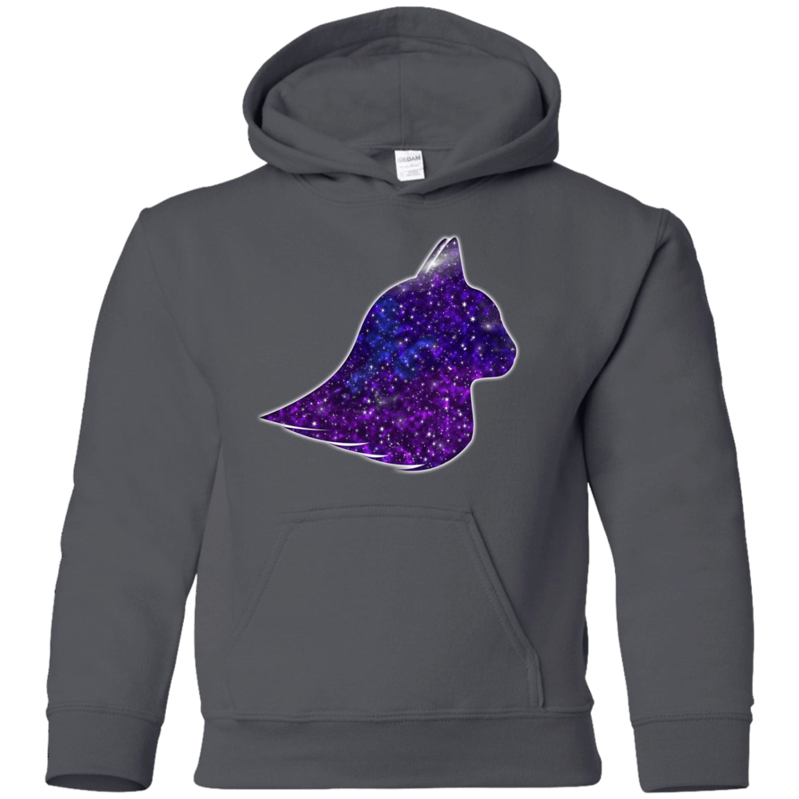 Sweatshirts Charcoal / YS Galaxy Cat Youth Hoodie