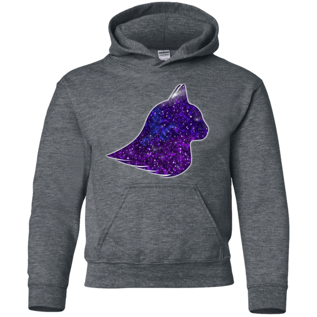 Sweatshirts Dark Heather / YS Galaxy Cat Youth Hoodie