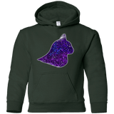 Sweatshirts Forest Green / YS Galaxy Cat Youth Hoodie