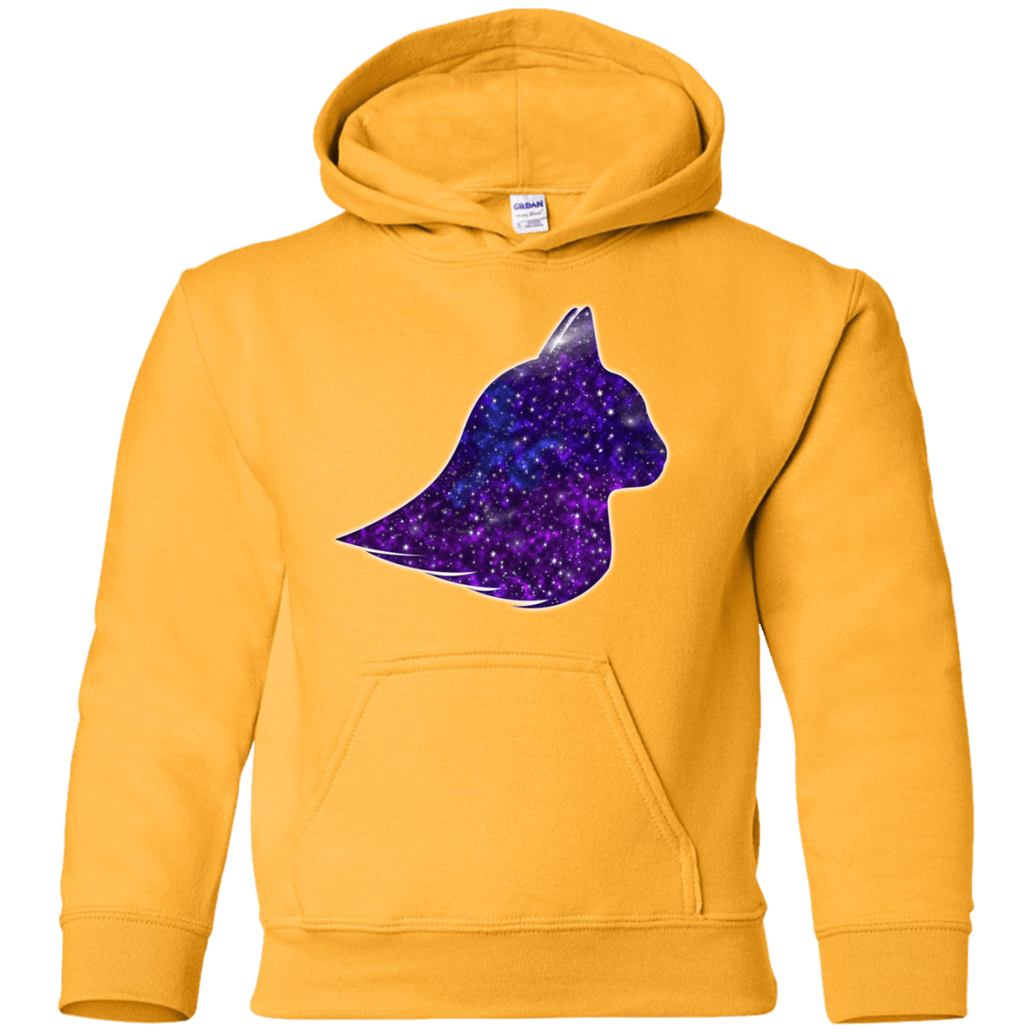 Sweatshirts Gold / YS Galaxy Cat Youth Hoodie