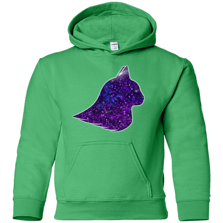 Sweatshirts Irish Green / YS Galaxy Cat Youth Hoodie