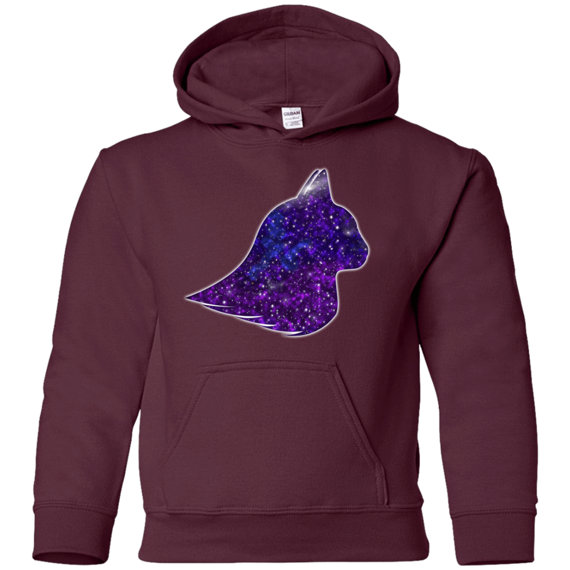 Sweatshirts Maroon / YS Galaxy Cat Youth Hoodie