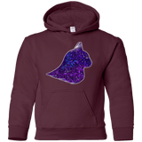 Sweatshirts Maroon / YS Galaxy Cat Youth Hoodie
