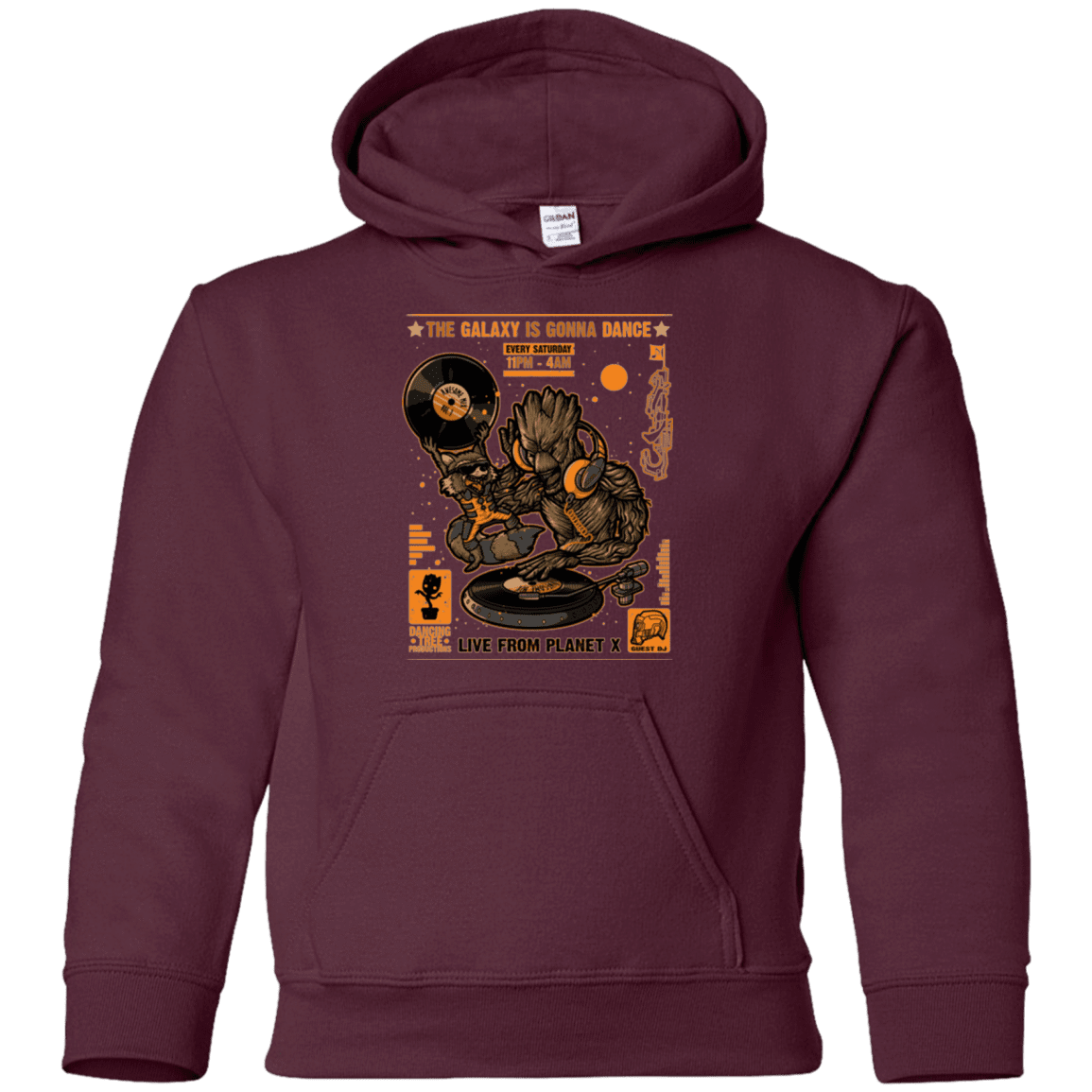 Sweatshirts Maroon / YS GALAXY GIG Youth Hoodie