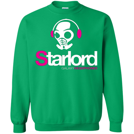 Sweatshirts Irish Green / Small Galaxy Headphones Crewneck Sweatshirt