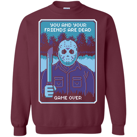 Sweatshirts Maroon / S Game Over Crewneck Sweatshirt