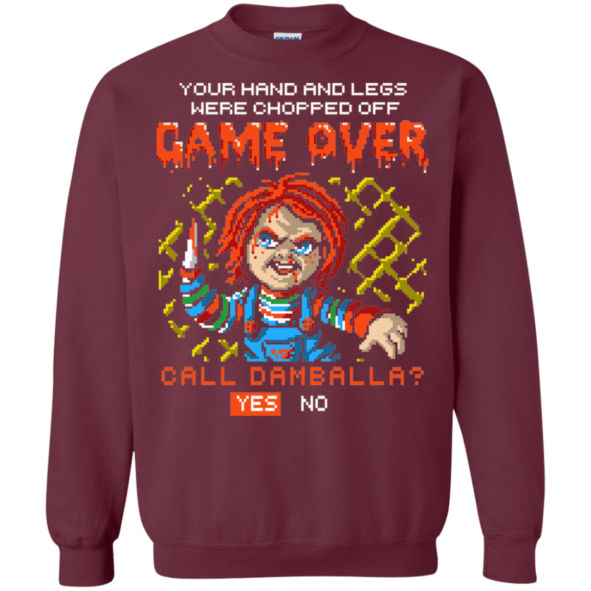 Sweatshirts Maroon / S Game Over Crewneck Sweatshirt