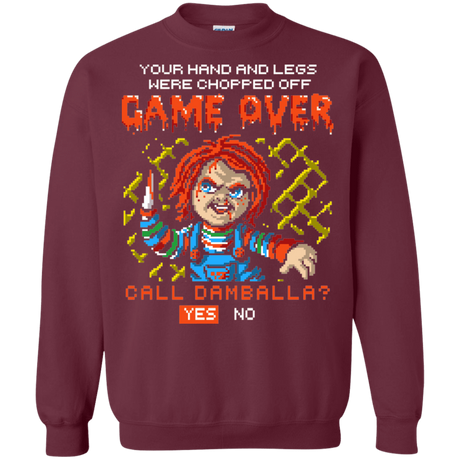 Sweatshirts Maroon / S Game Over Crewneck Sweatshirt