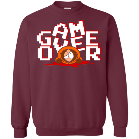 Sweatshirts Maroon / Small Game over Crewneck Sweatshirt