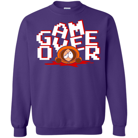 Sweatshirts Purple / Small Game over Crewneck Sweatshirt