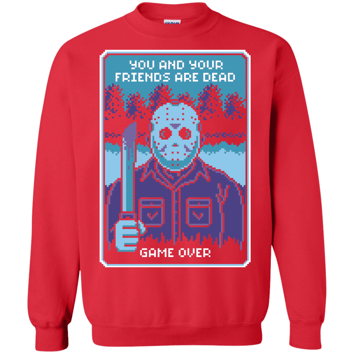 Sweatshirts Red / S Game Over Crewneck Sweatshirt