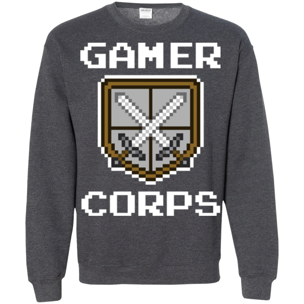 Sweatshirts Dark Heather / Small Gamer corps Crewneck Sweatshirt