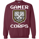 Sweatshirts Maroon / Small Gamer corps Crewneck Sweatshirt