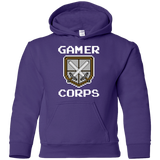 Sweatshirts Purple / YS Gamer corps Youth Hoodie