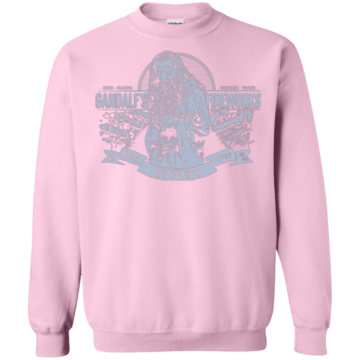 Sweatshirts Light Pink / Small Gandalfs Fireworks Crewneck Sweatshirt