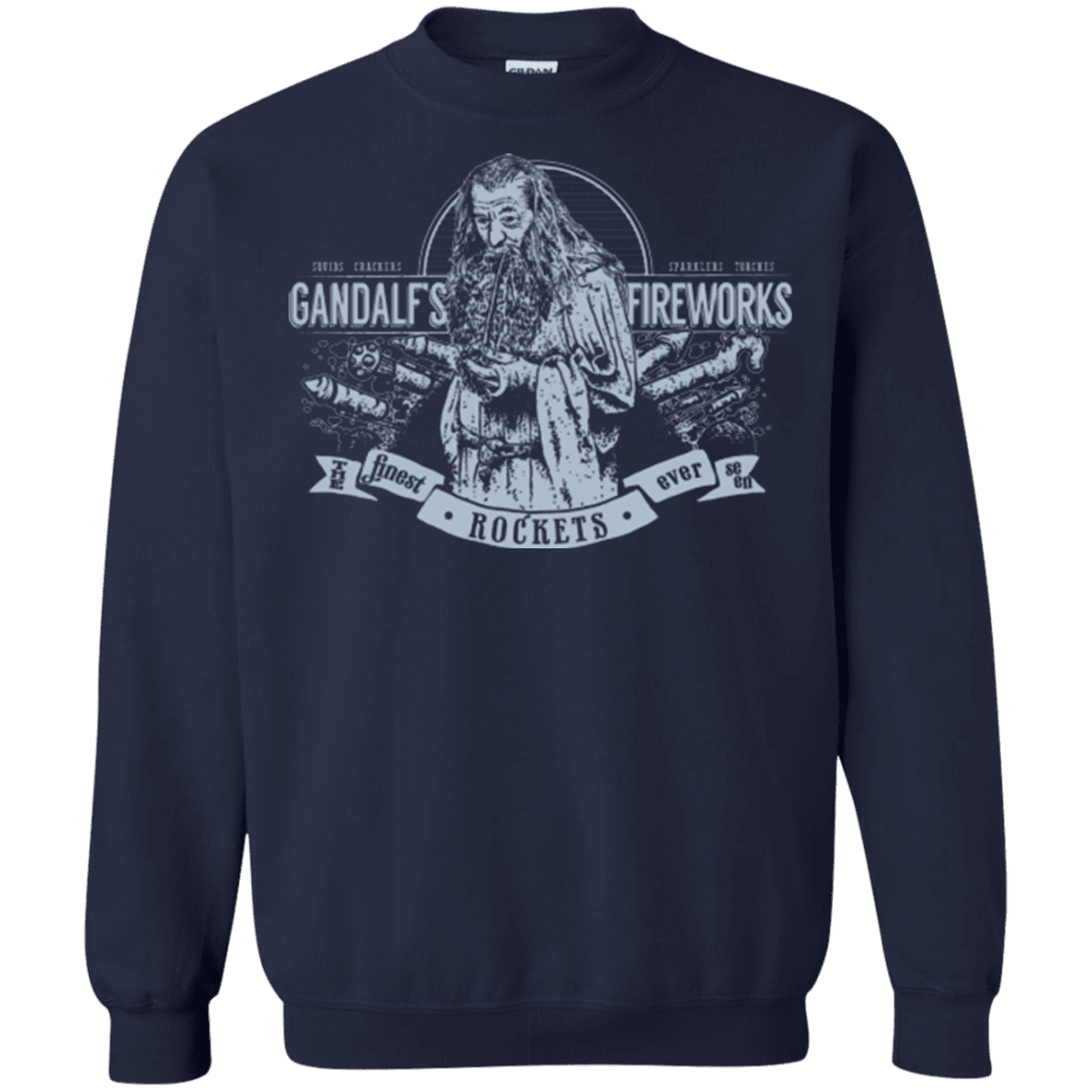 Sweatshirts Navy / Small Gandalfs Fireworks Crewneck Sweatshirt