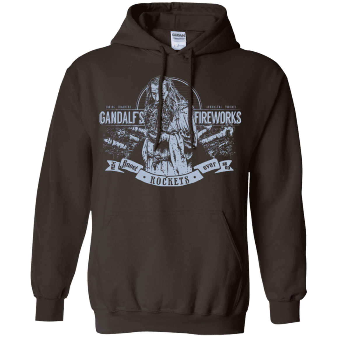 Sweatshirts Dark Chocolate / Small Gandalfs Fireworks Pullover Hoodie