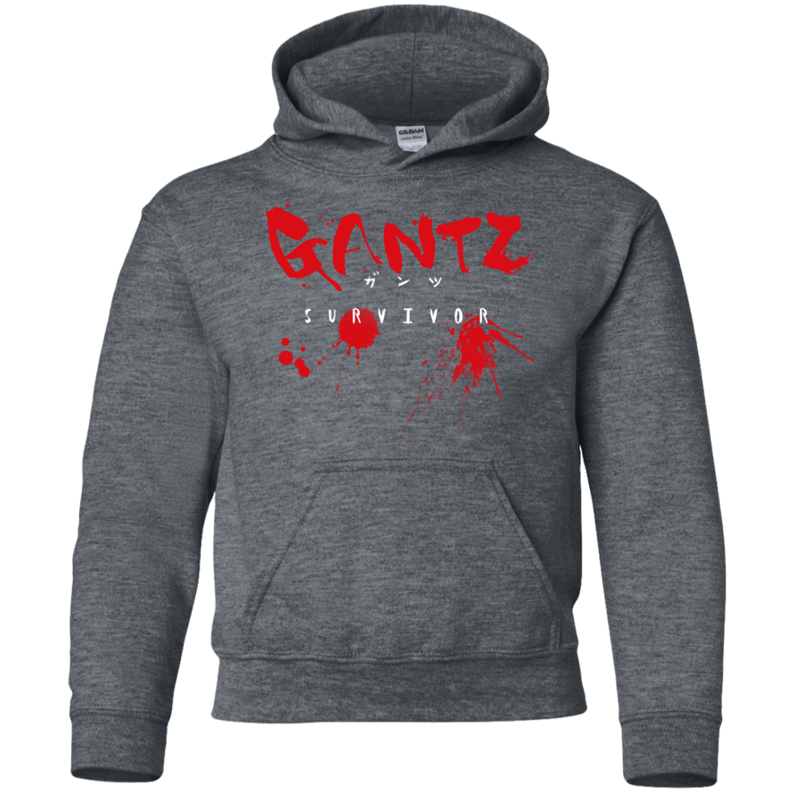 Sweatshirts Dark Heather / YS Gantz Survivor Youth Hoodie