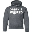 Sweatshirts Dark Heather / YS Garth's World Youth Hoodie