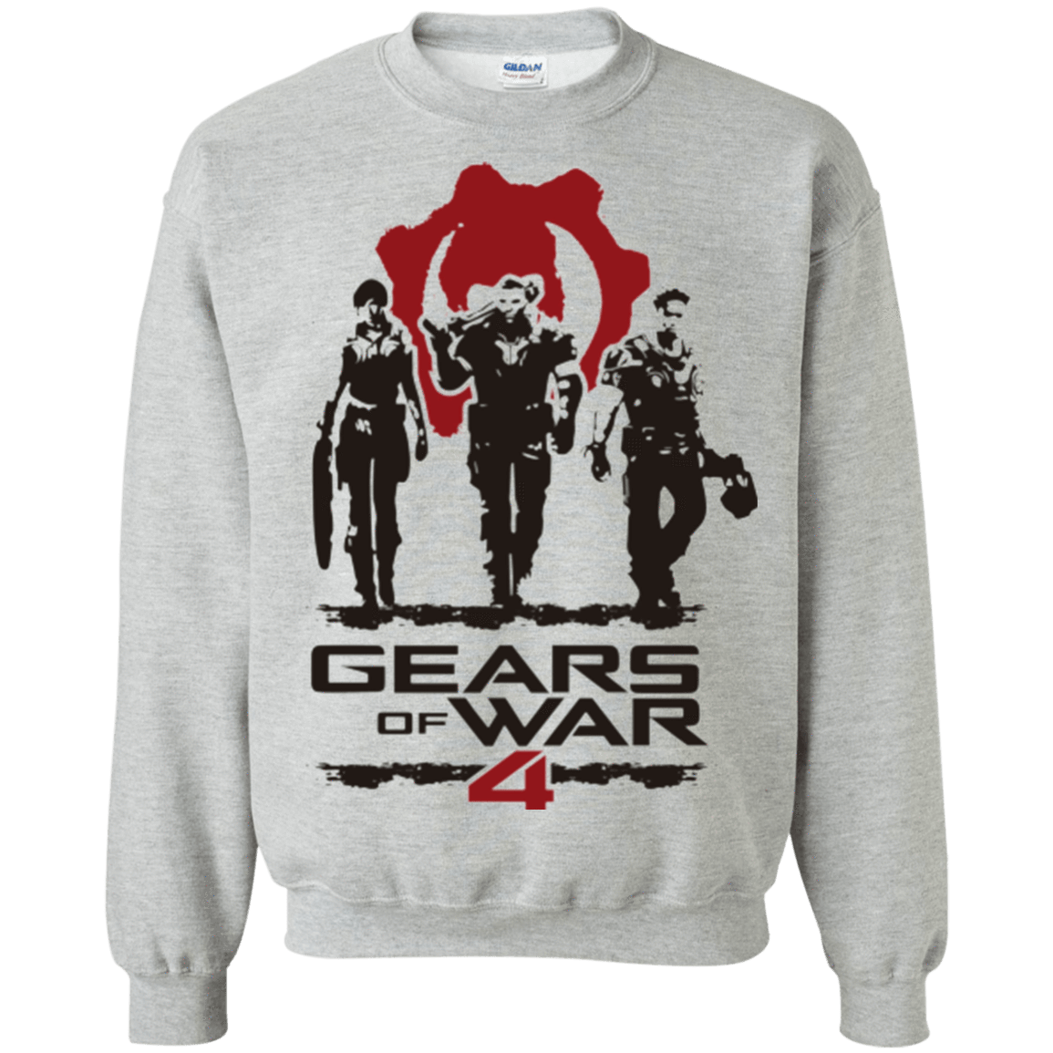 Gears Of War 4 White Crewneck Sweatshirt Pop Up Tee