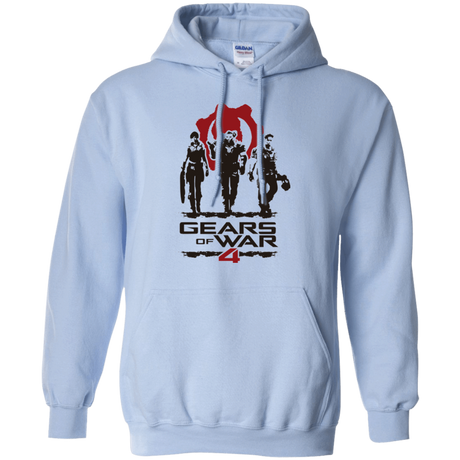 Sweatshirts Light Blue / Small Gears Of War 4 White Pullover Hoodie