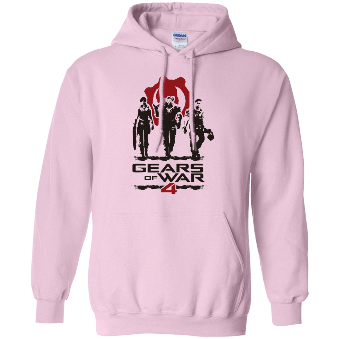 Sweatshirts Light Pink / Small Gears Of War 4 White Pullover Hoodie