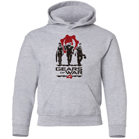 Sweatshirts Sport Grey / YS Gears Of War 4 White Youth Hoodie