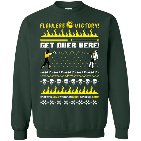 Sweatshirts Forest Green / Small Get Over Here Ugly Sweater Crewneck Sweatshirt