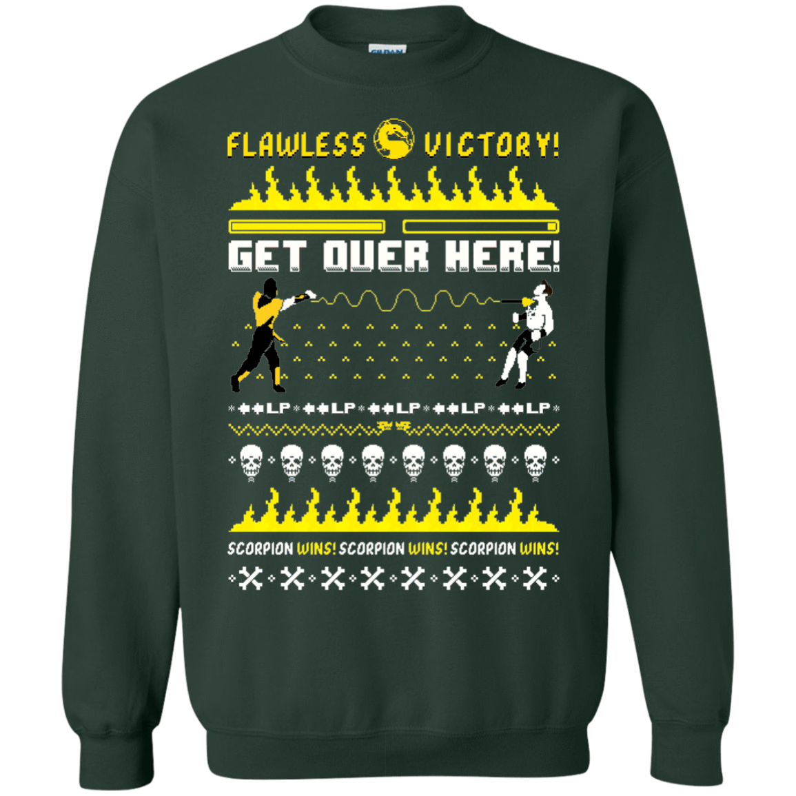 Sweatshirts Forest Green / Small Get Over Here Ugly Sweater Crewneck Sweatshirt