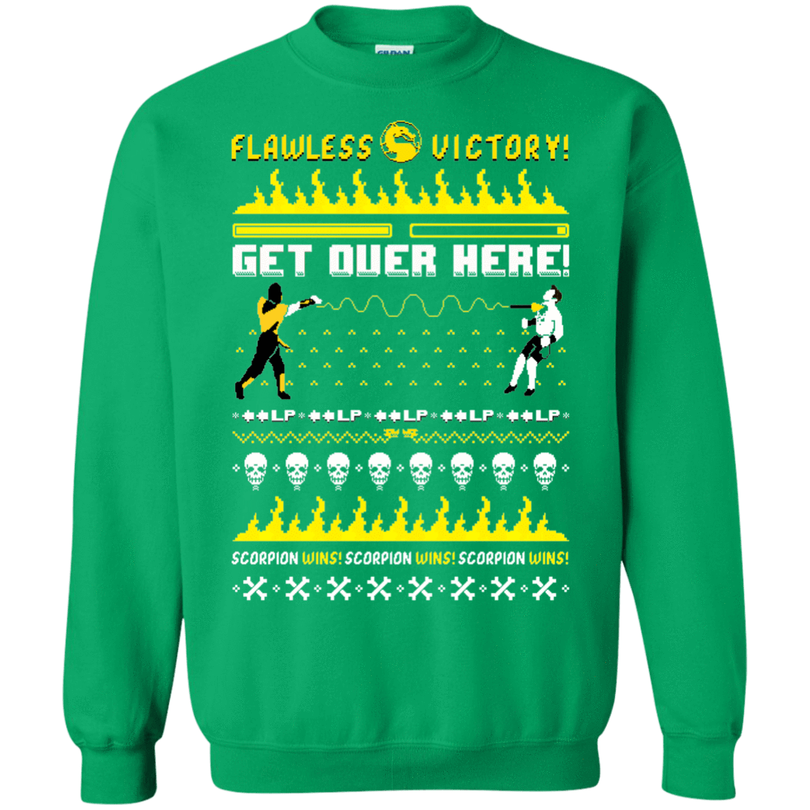 Sweatshirts Irish Green / Small Get Over Here Ugly Sweater Crewneck Sweatshirt