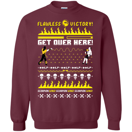 Sweatshirts Maroon / Small Get Over Here Ugly Sweater Crewneck Sweatshirt