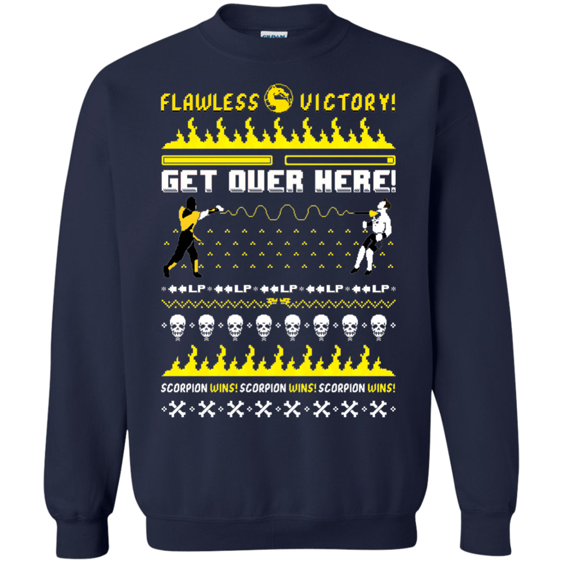 Sweatshirts Navy / Small Get Over Here Ugly Sweater Crewneck Sweatshirt