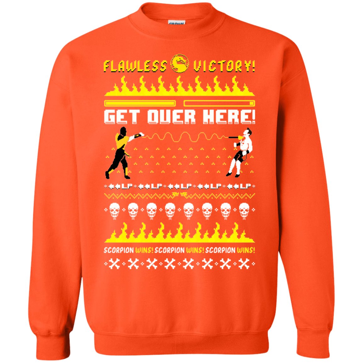 Sweatshirts Orange / Small Get Over Here Ugly Sweater Crewneck Sweatshirt