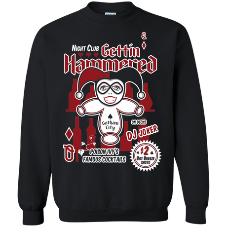 Sweatshirts Black / Small Gettin' hammered Crewneck Sweatshirt