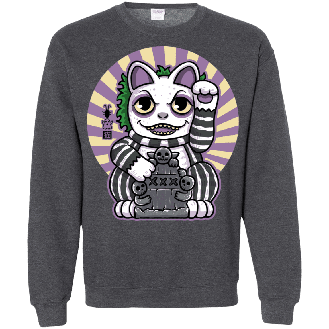 Sweatshirts Dark Heather / S Ghost Neko Crewneck Sweatshirt