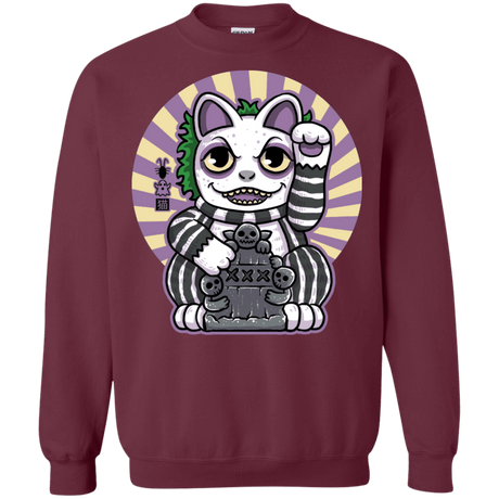 Sweatshirts Maroon / S Ghost Neko Crewneck Sweatshirt