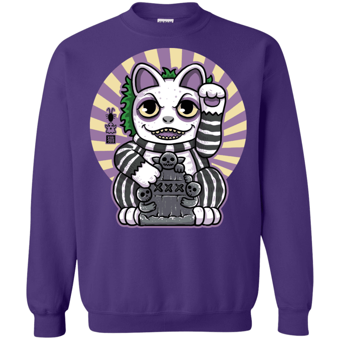 Sweatshirts Purple / S Ghost Neko Crewneck Sweatshirt