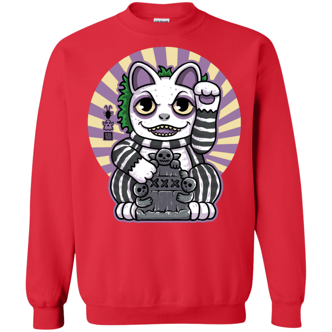 Sweatshirts Red / S Ghost Neko Crewneck Sweatshirt