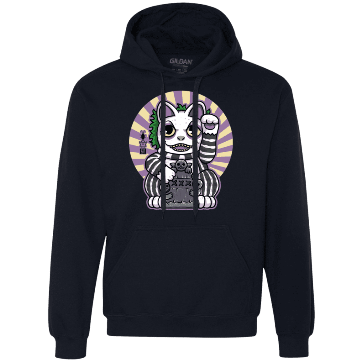 Sweatshirts Navy / S Ghost Neko Premium Fleece Hoodie