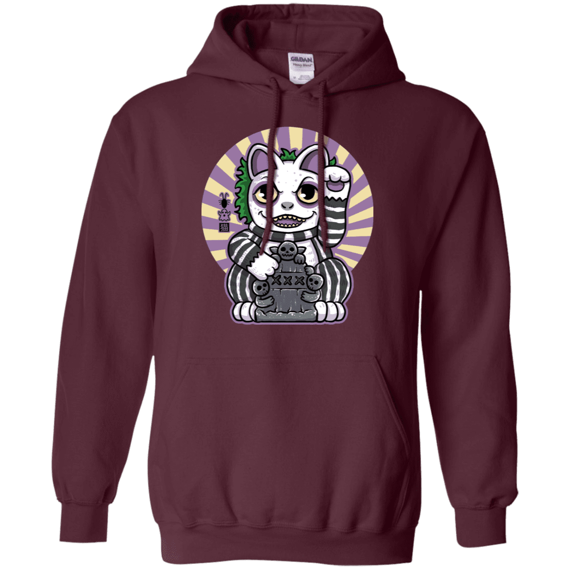 Sweatshirts Maroon / S Ghost Neko Pullover Hoodie