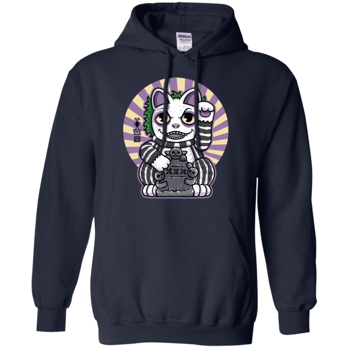 Sweatshirts Navy / S Ghost Neko Pullover Hoodie