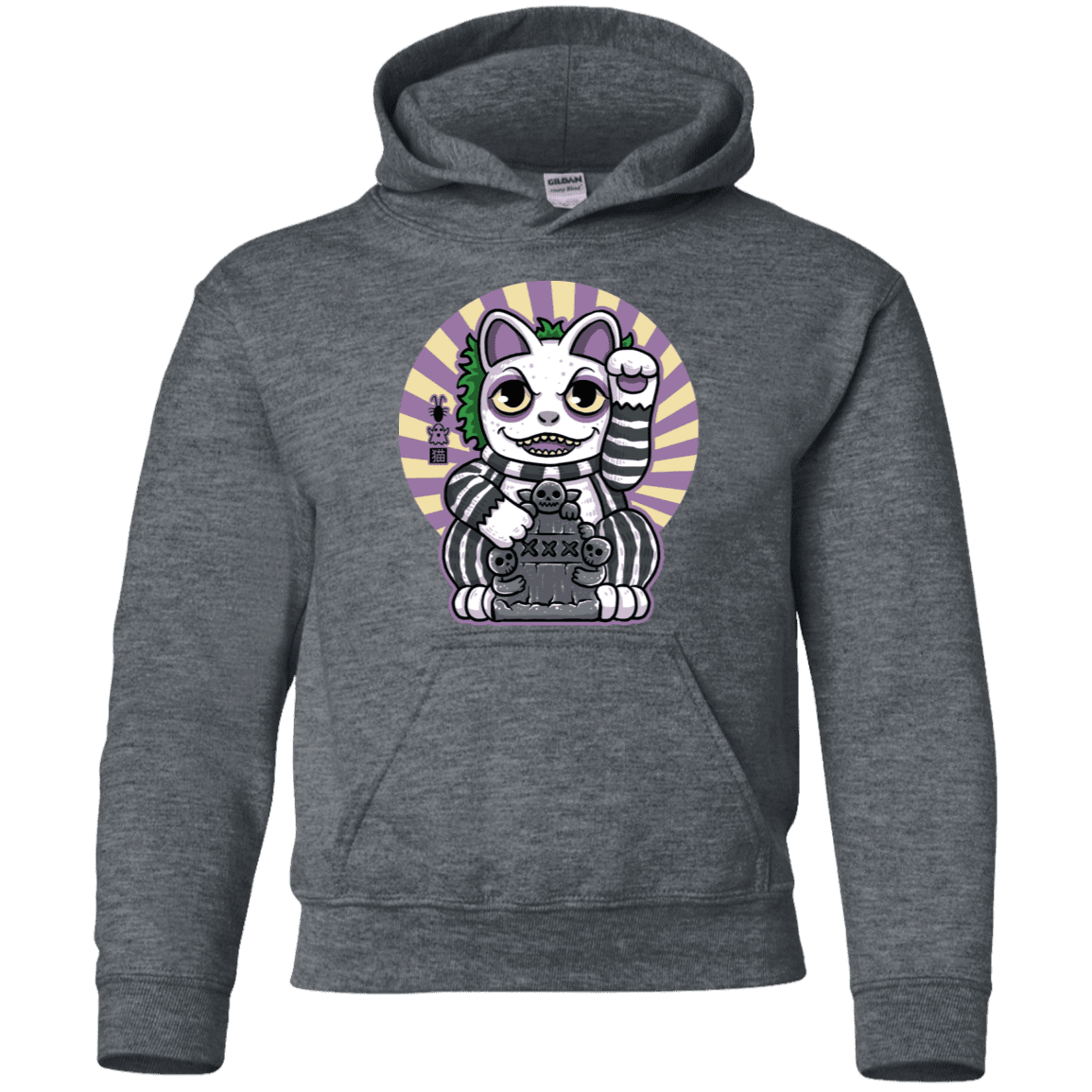 Sweatshirts Dark Heather / YS Ghost Neko Youth Hoodie