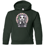 Sweatshirts Forest Green / YS Ghost Neko Youth Hoodie