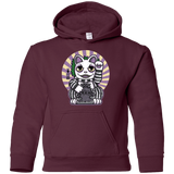 Sweatshirts Maroon / YS Ghost Neko Youth Hoodie