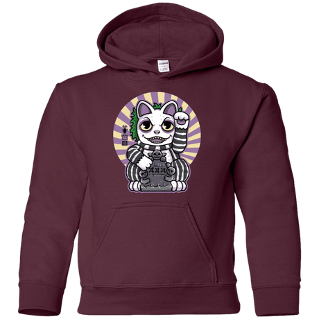 Sweatshirts Maroon / YS Ghost Neko Youth Hoodie