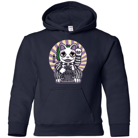 Sweatshirts Navy / YS Ghost Neko Youth Hoodie