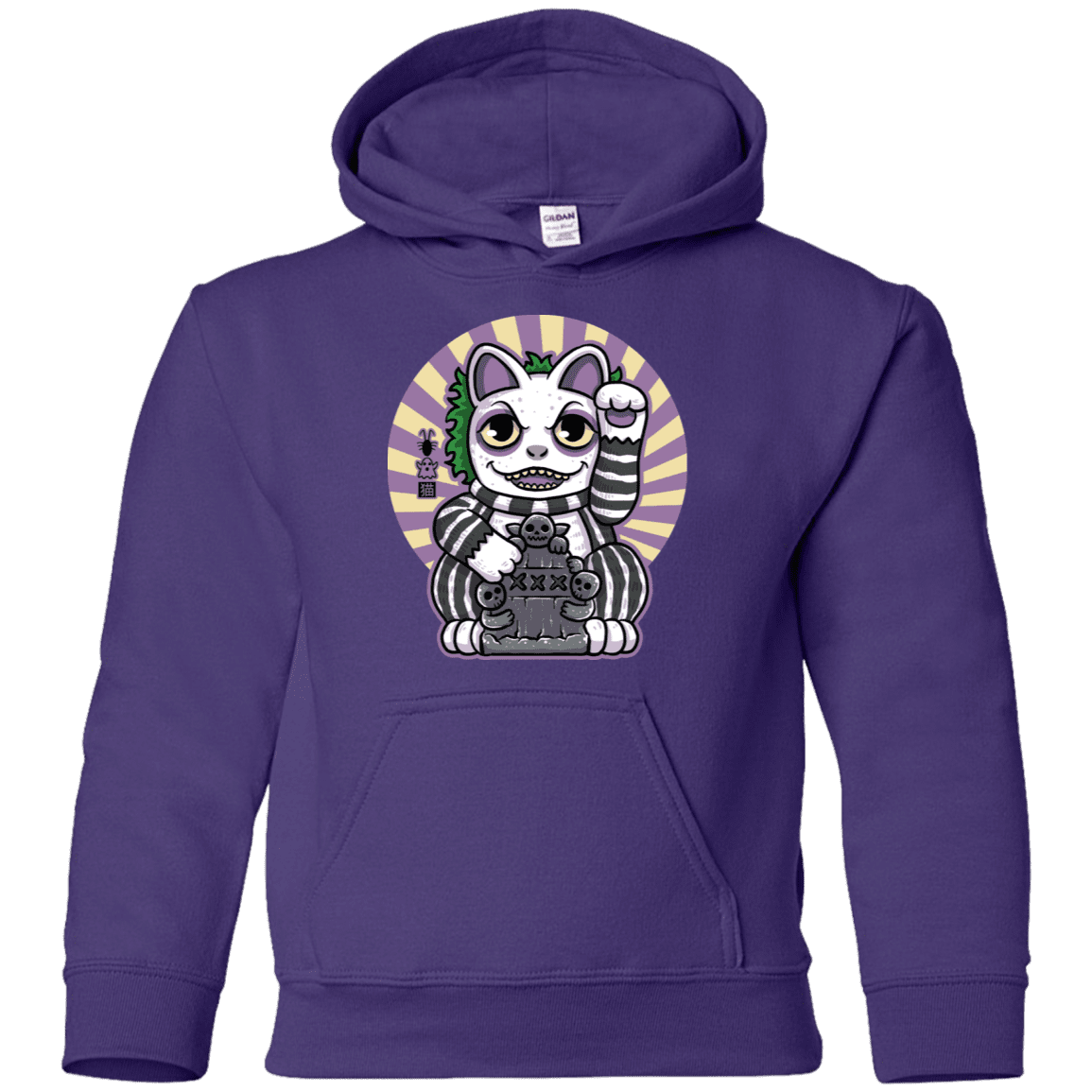 Sweatshirts Purple / YS Ghost Neko Youth Hoodie