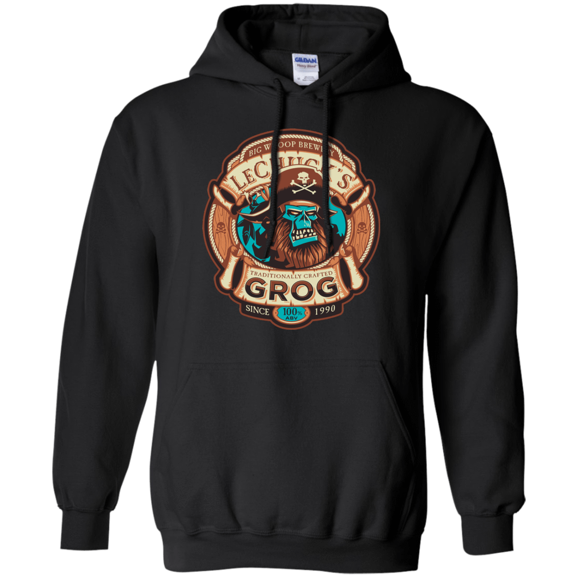 Sweatshirts Black / Small Ghost Pirate Grog Nmns Pullover Hoodie