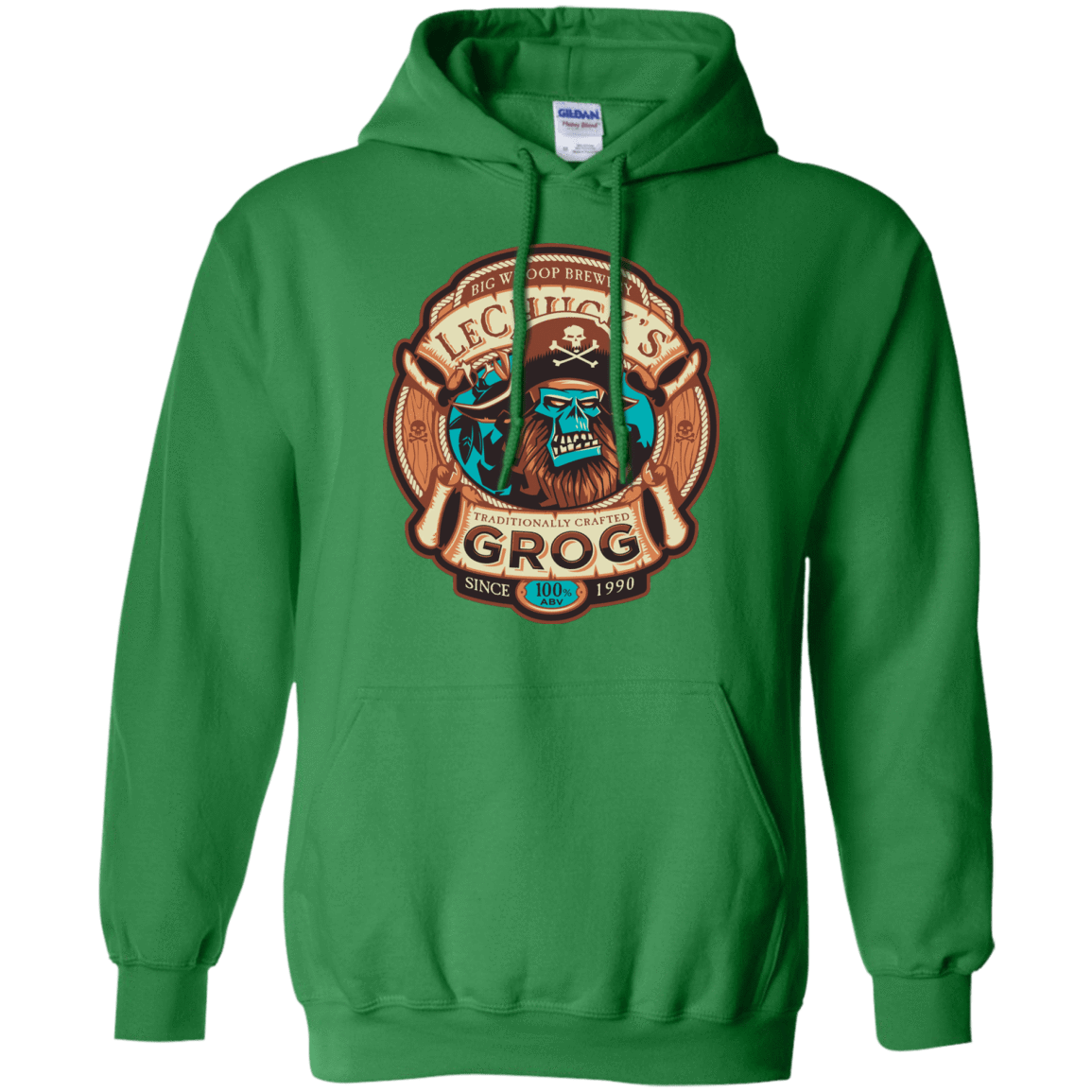 Sweatshirts Irish Green / Small Ghost Pirate Grog Nmns Pullover Hoodie