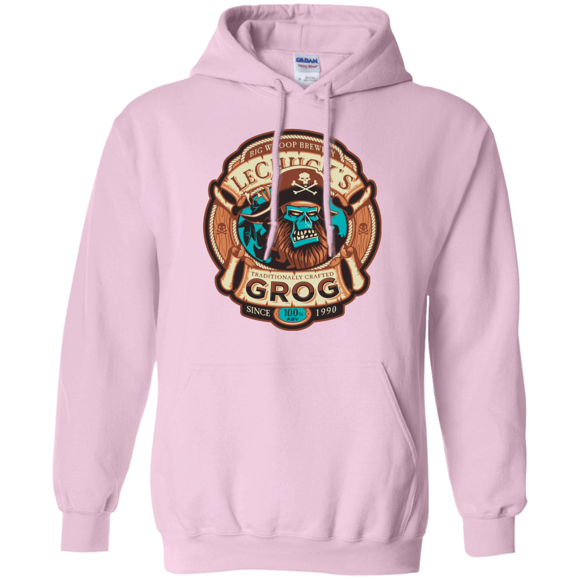 Sweatshirts Light Pink / Small Ghost Pirate Grog Nmns Pullover Hoodie